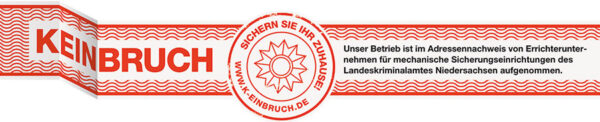 Keinbruch Logo als Banderole - Tischler Hamburg